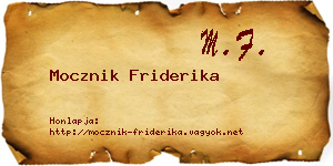 Mocznik Friderika névjegykártya